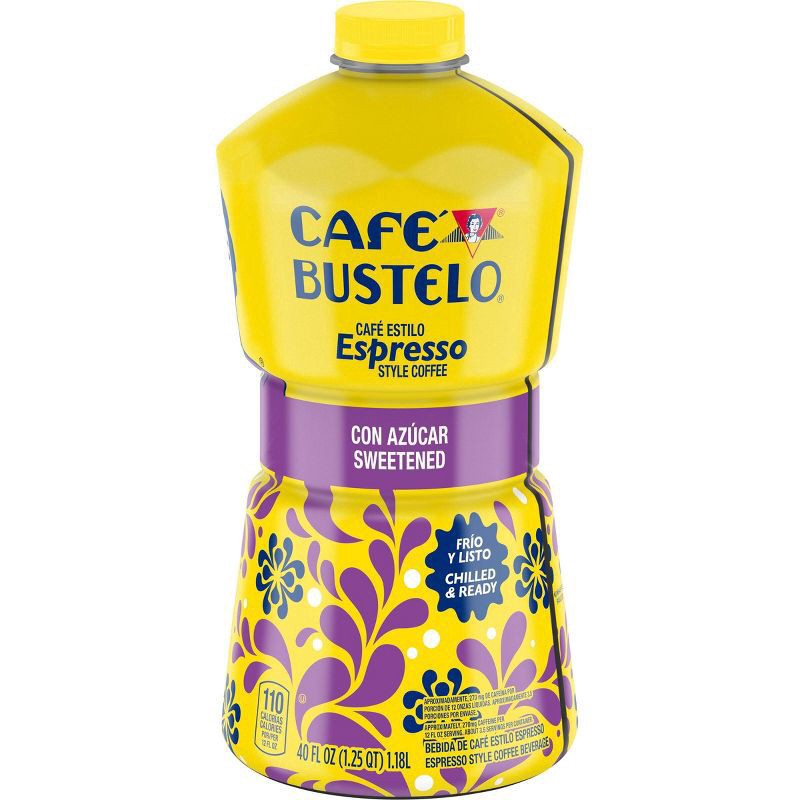 slide 1 of 7, Café Bustelo Sweetened Iced Coffee, 40-Oz. Bottle, 40 fl oz