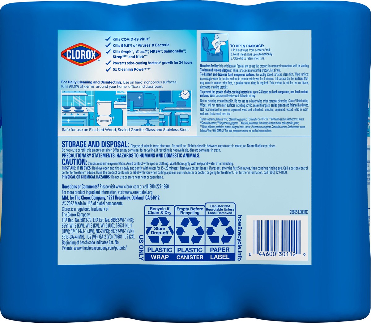 slide 11 of 12, Clorox Disinfecting Wipes Value Pack, Cleaning Wipes, 35 Count Each, Pack of 3 (30112) (Package May Vary), 3 ct