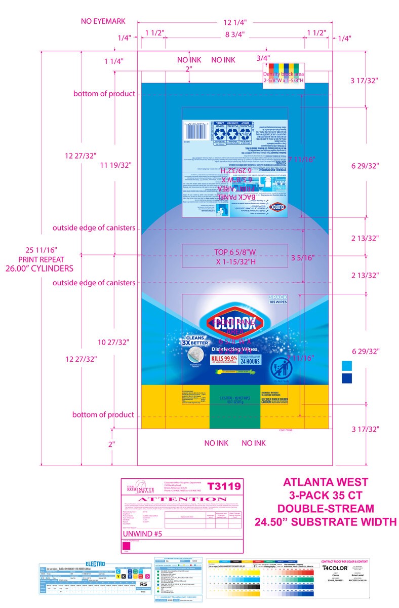 slide 9 of 12, Clorox Disinfecting Wipes Value Pack, Cleaning Wipes, 35 Count Each, Pack of 3 (30112) (Package May Vary), 3 ct
