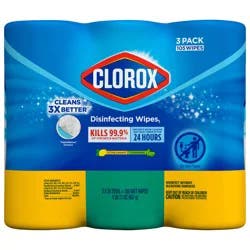 Clorox Disinfecting Wipes Value Pack, Cleaning Wipes, 35 Count Each, Pack of 3 (30112) (Package May Vary)