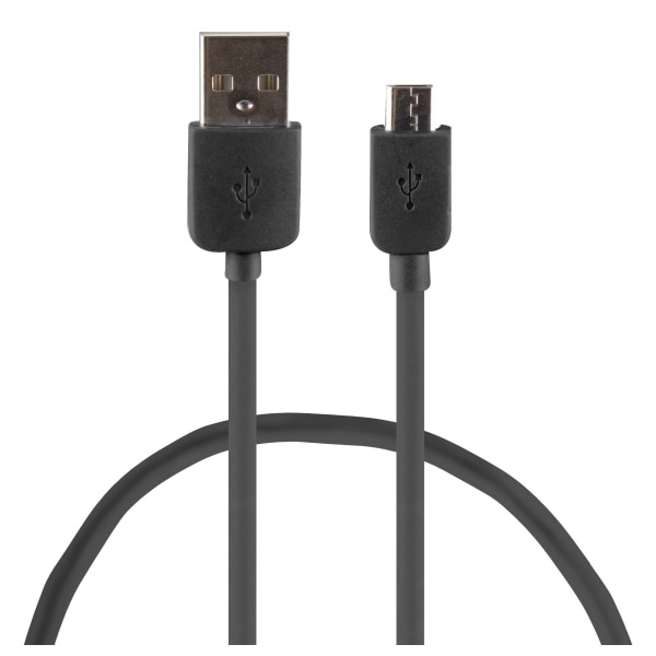 slide 1 of 1, Vivitar Od2003 Usb-A To Micro Usb Cable, 3', Black, 1 ct