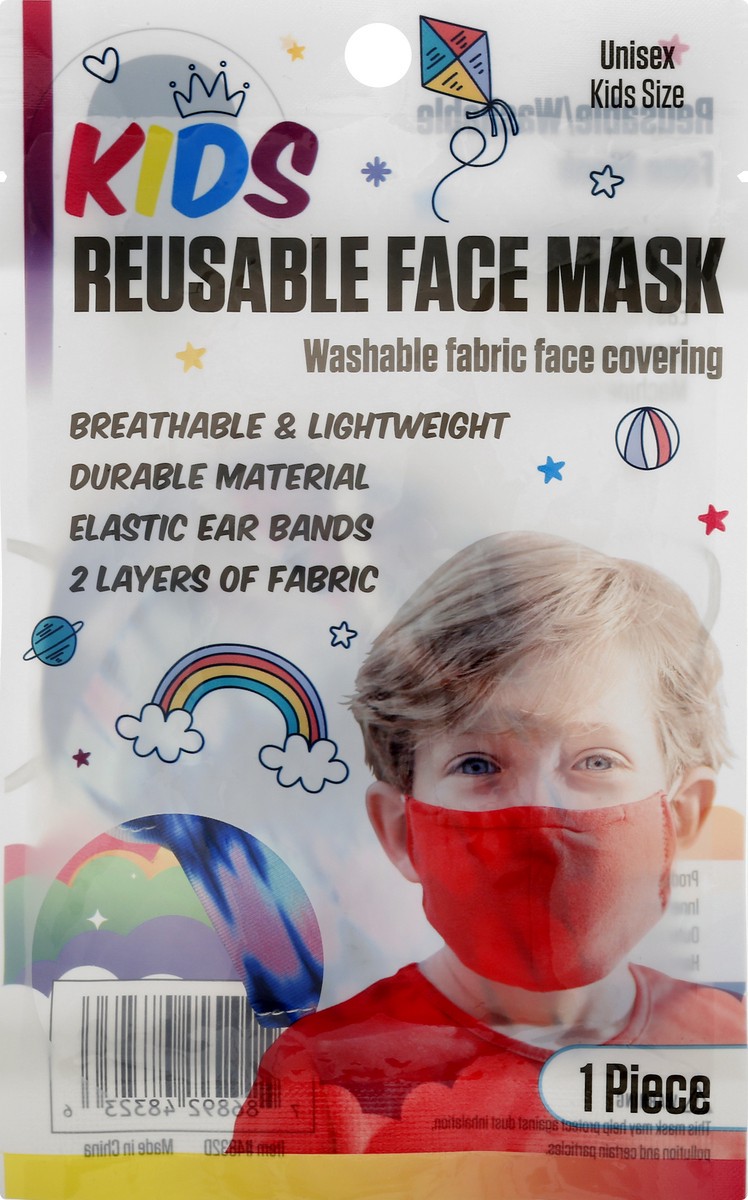 slide 2 of 11, Face Mask Reusable Kids Size Face Mask 1 ea, 1 ea
