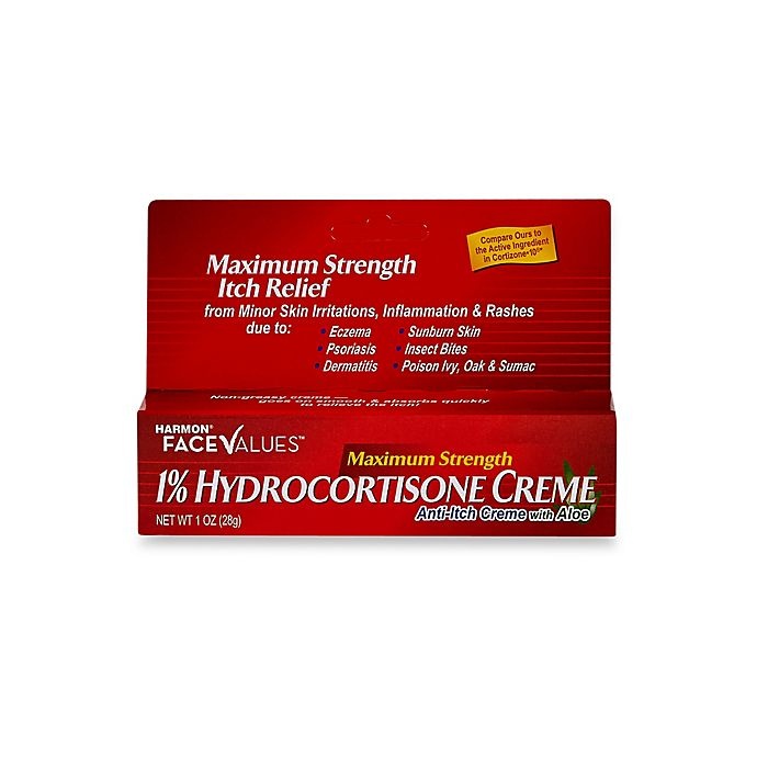 slide 1 of 1, Harmon Face Values Maximum Strength 1% Hydrocortisone Cream, 1 ct