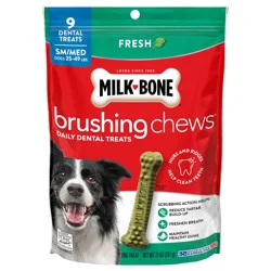 Milk-Bone Sm/Med Fresh Breath Brushing Chews 9 ct