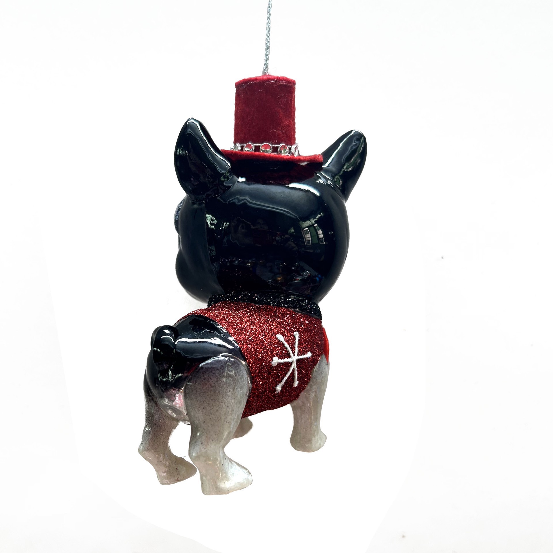 slide 2 of 3, 5" Bulldog With Bow Tie Ornament By Ashland, 3.75 in x 2.5 in x 5 in