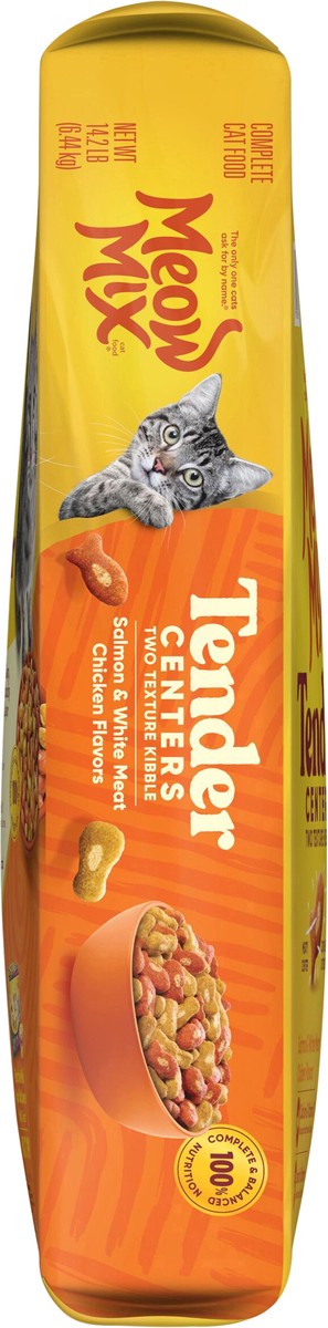 slide 13 of 14, Meow Mix Cat Food Tender Centers Salmon & White Mewt Chicken 14.2Lb, 227.2 oz