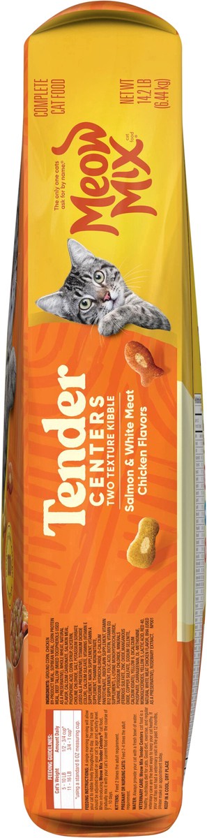 slide 5 of 14, Meow Mix Cat Food Tender Centers Salmon & White Mewt Chicken 14.2Lb, 227.2 oz