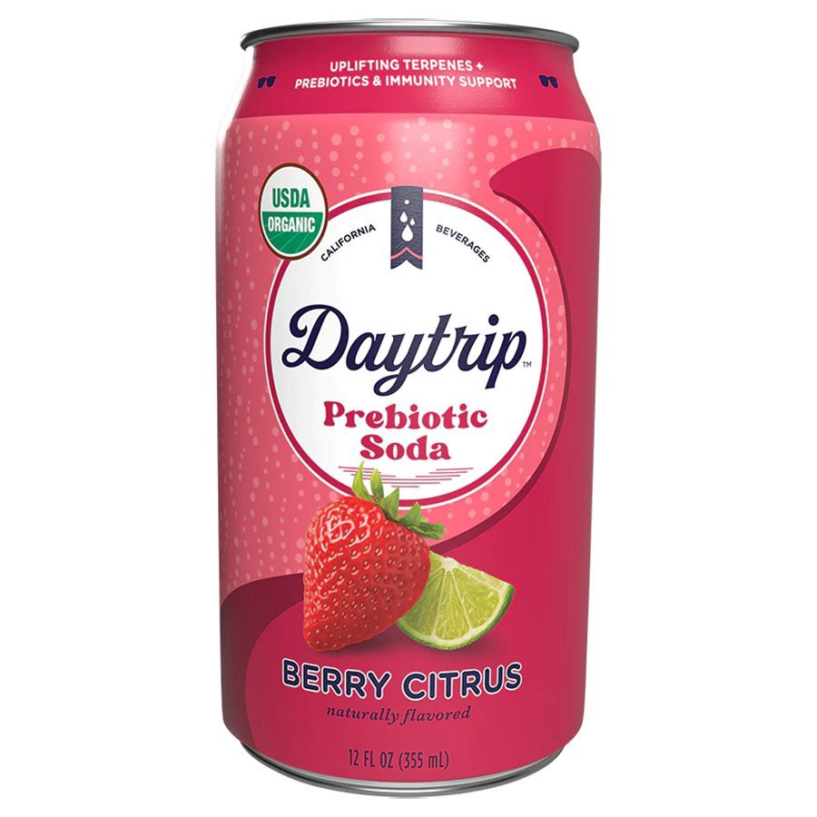 slide 1 of 1, Daytrip Organic Prebiotic Soda - Berry Citrus, 12 fl oz