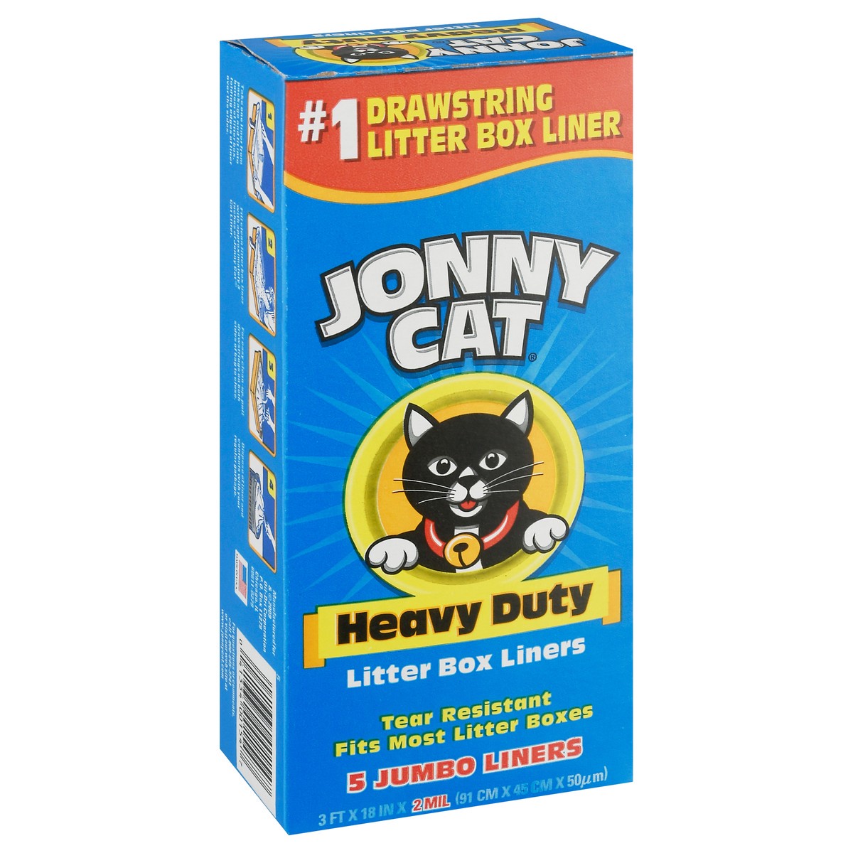 slide 4 of 12, Jonny Cat Jumbo Heavy Duty Litter Box Liners 5 ea Box, 5 ct