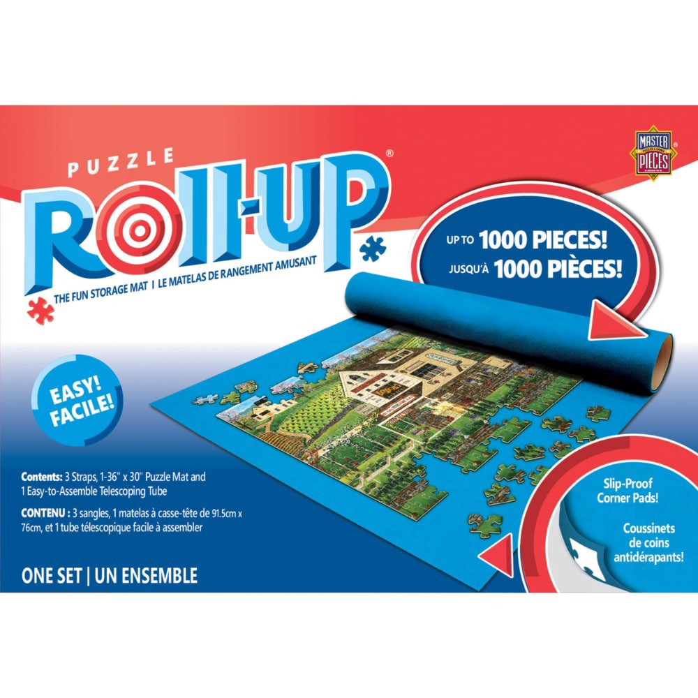 slide 3 of 4, Masterpieces Puzzle Roll-Up Storage Mat, 36 in x 30 in