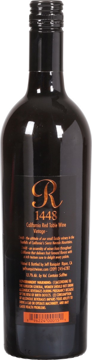 slide 6 of 12, 1448 California Red Table Wine 750 ml, 750 ml