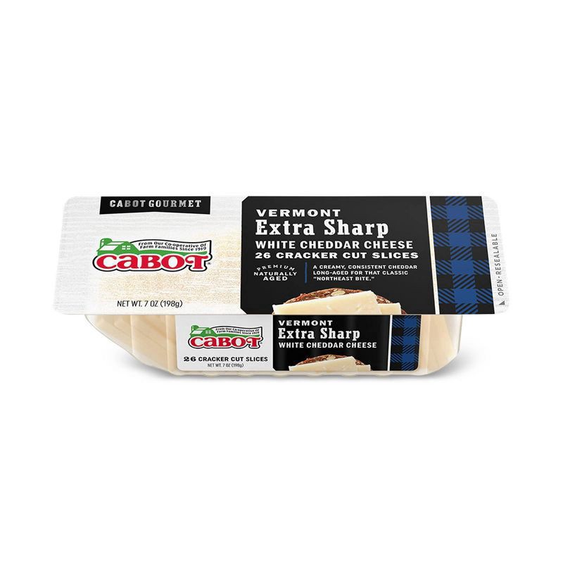 slide 1 of 1, Cabot Creamery Cracker Cut Extra Sharp Cheddar Cheese 7 oz, 7 oz