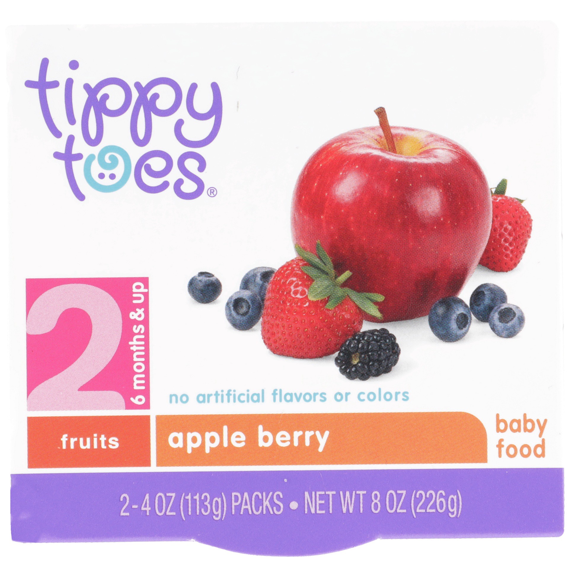 slide 6 of 6, Tippy Toes Apple Berry Baby Food, 8 oz