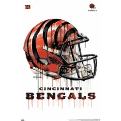 Trends NFL Cincinnati Bengals Drip Helmet Poster