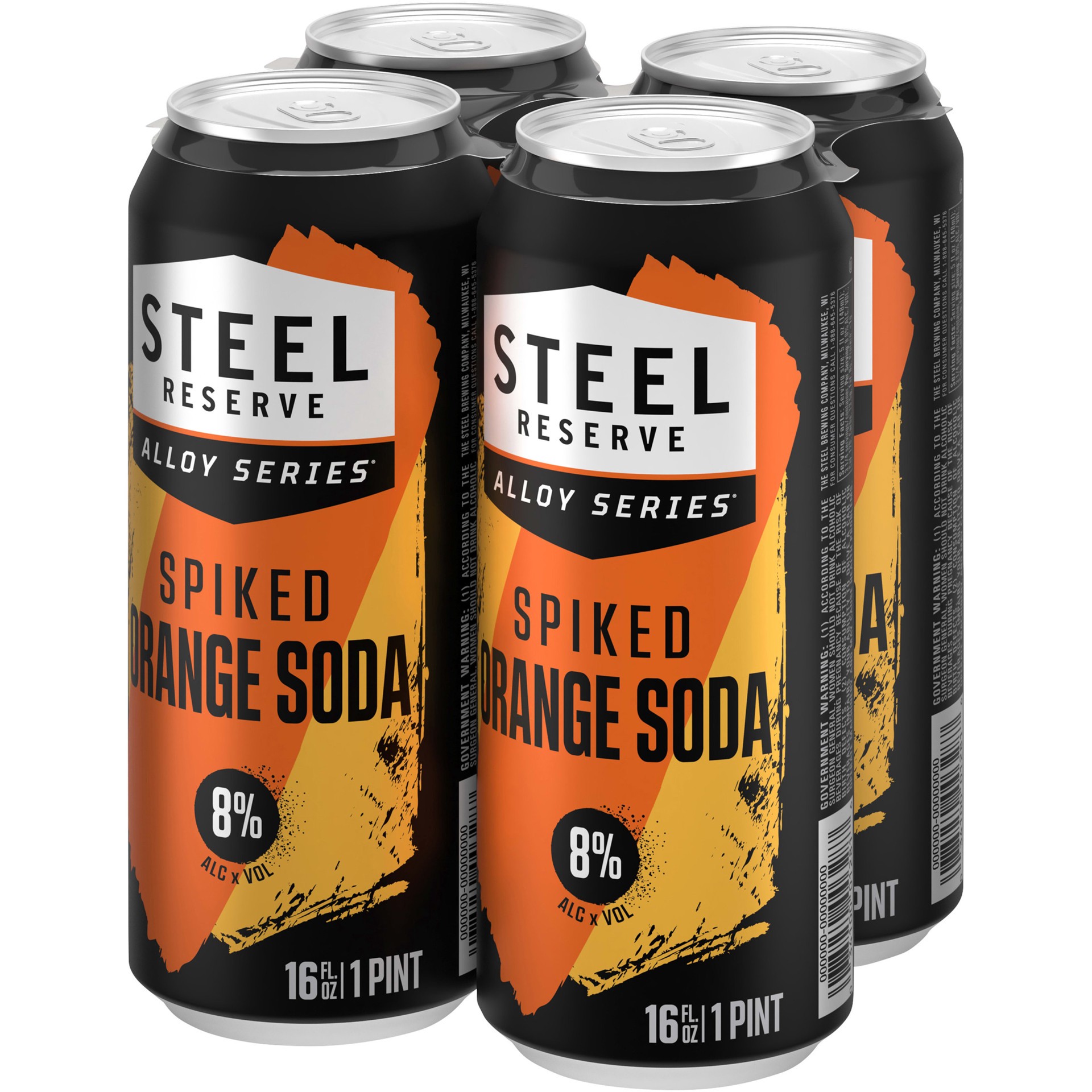 Steel Reserve Alloy Series Spiked Orange Soda Malt Beverage 4 - 16 Fl ...