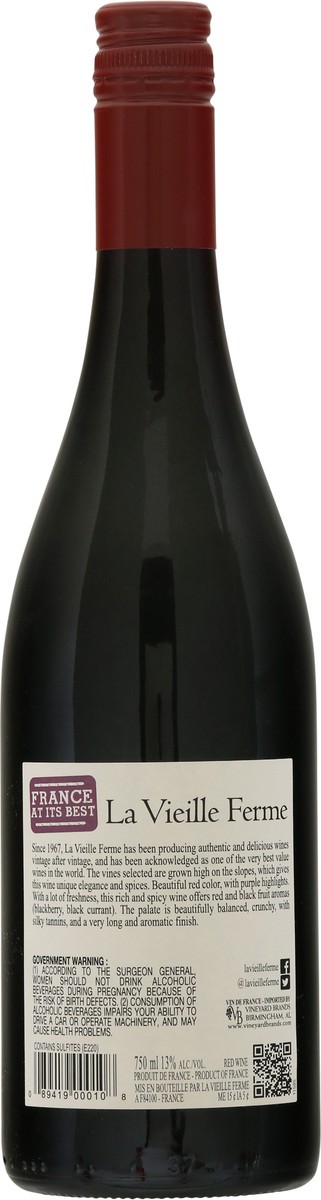 slide 3 of 9, La Vielle Ferme Rouge, 750 ml
