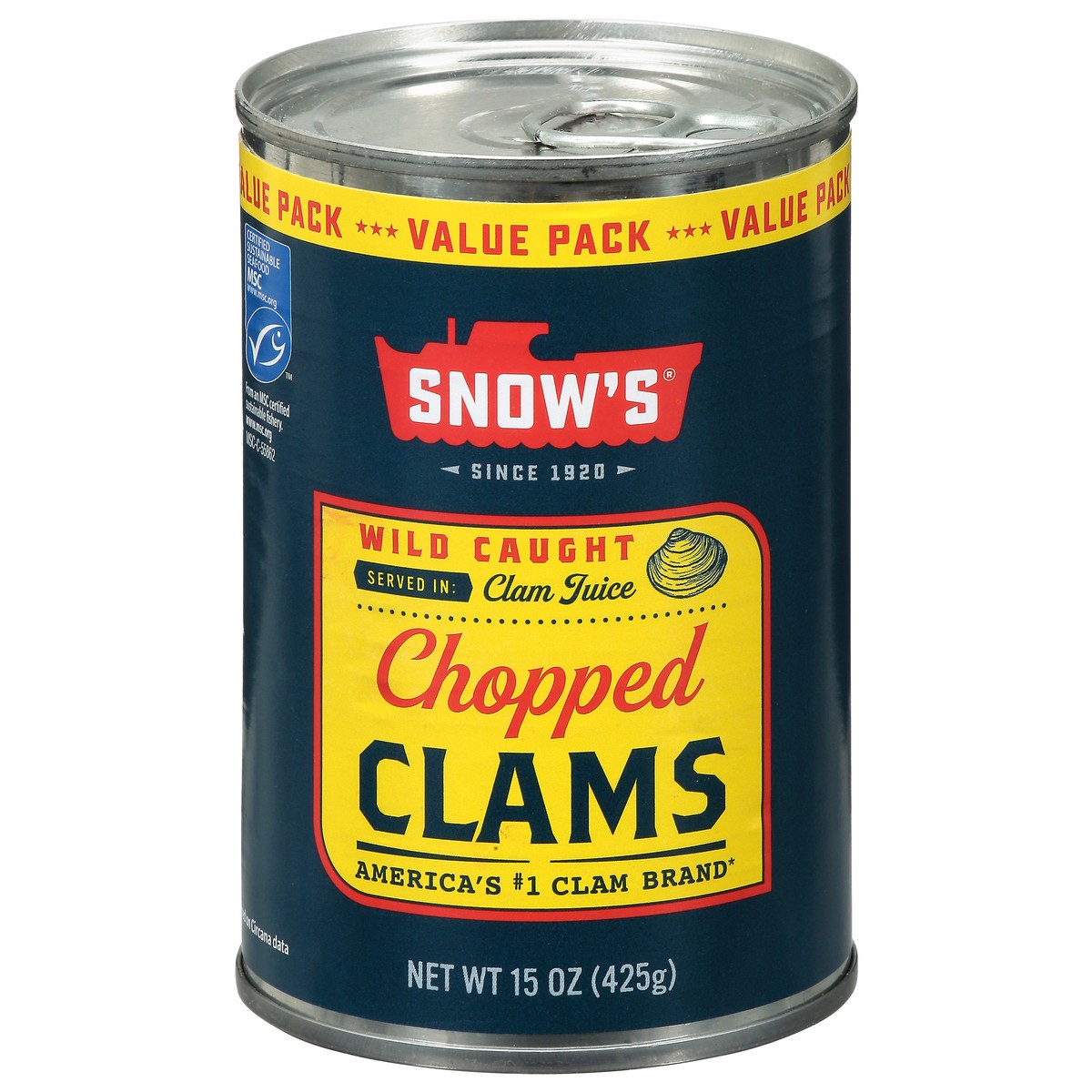 slide 4 of 4, Bumble Bee Snow's Wild Caught Chopped Clams in Clam Juice 15 Ounces, 15 oz