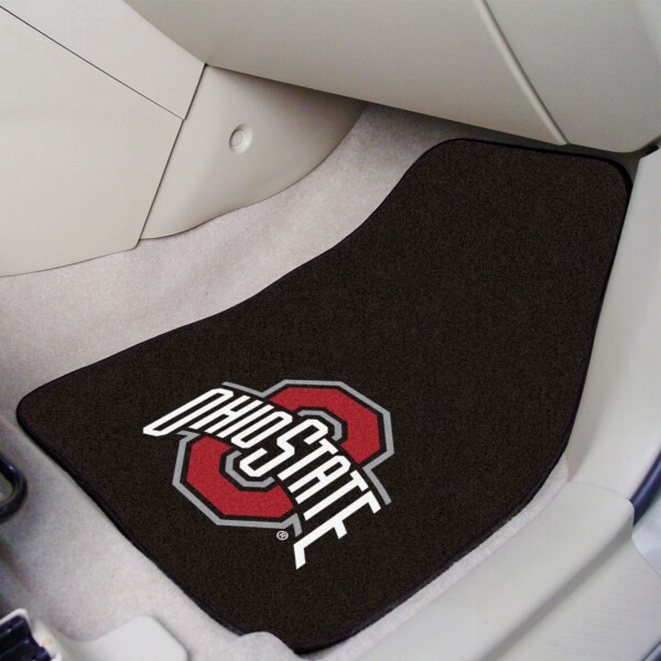 slide 2 of 5, NCAA Ohio State University Carpeted Car Mats, 2 ct