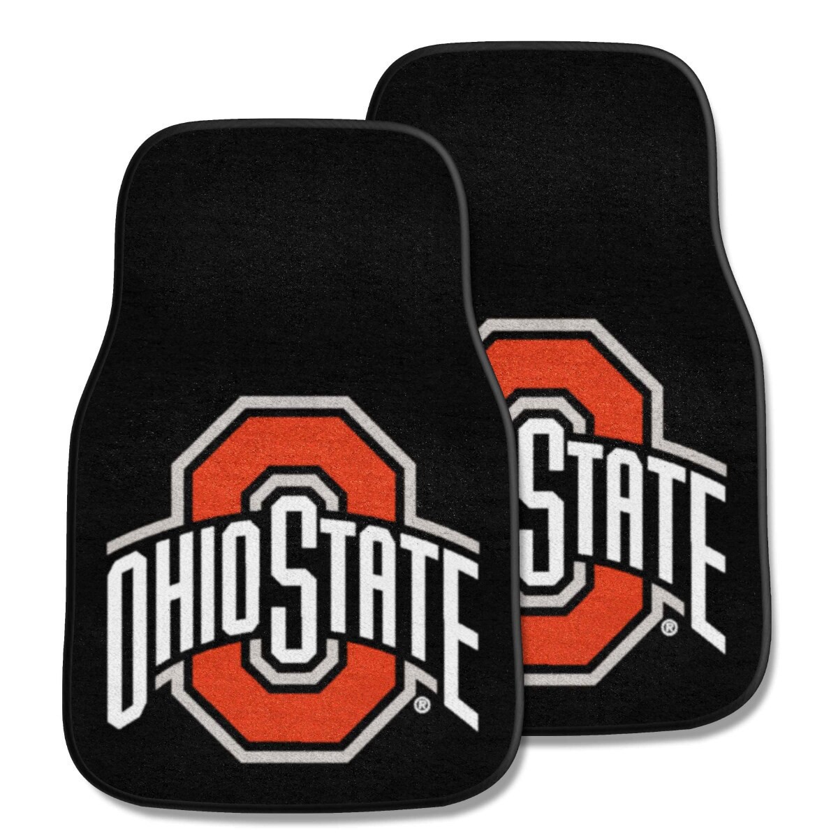 slide 1 of 5, NCAA Ohio State University Carpeted Car Mats, 2 ct