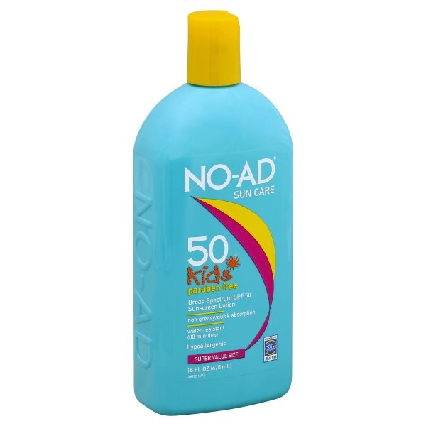 slide 1 of 1, NO-AD SPF 50 Gentle Sunblock Lotion, 16 oz