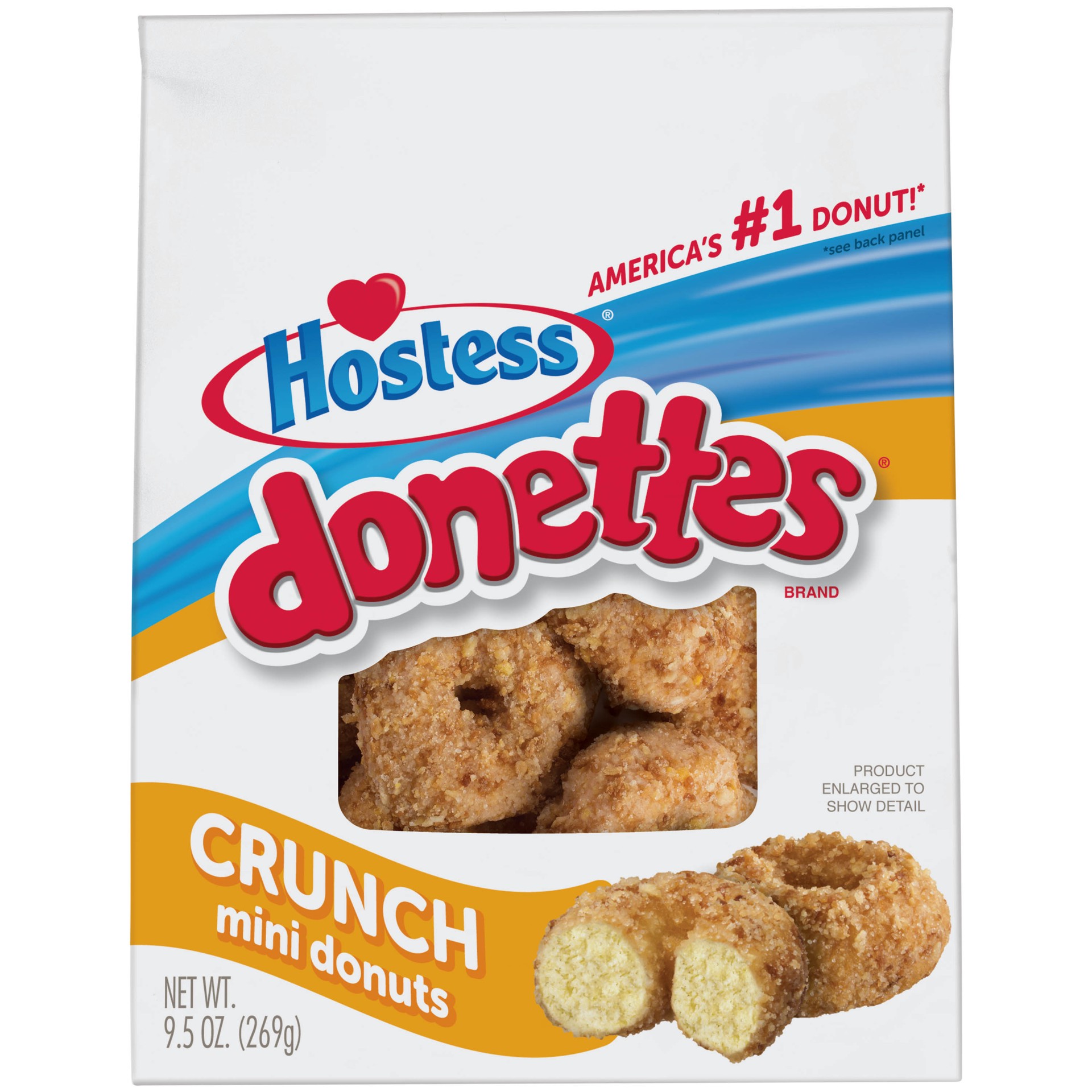 slide 1 of 4, HOSTESS Crunch DONETTES Bag, Sweet Coconut Crunch, 9.5 oz, 9.5 oz