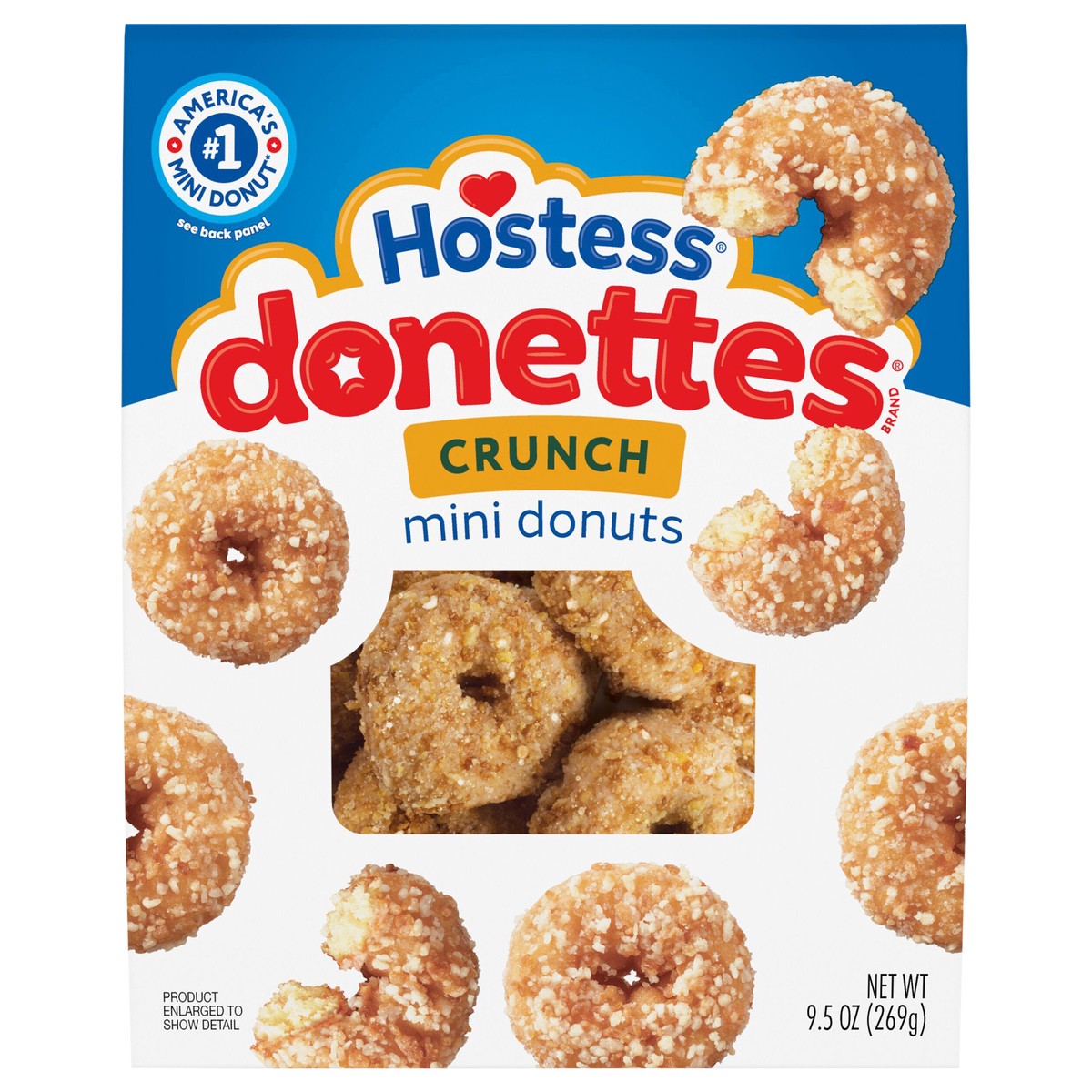 slide 1 of 4, Hostess Donettes, Crunch Mini Donuts, 9.5 oz
