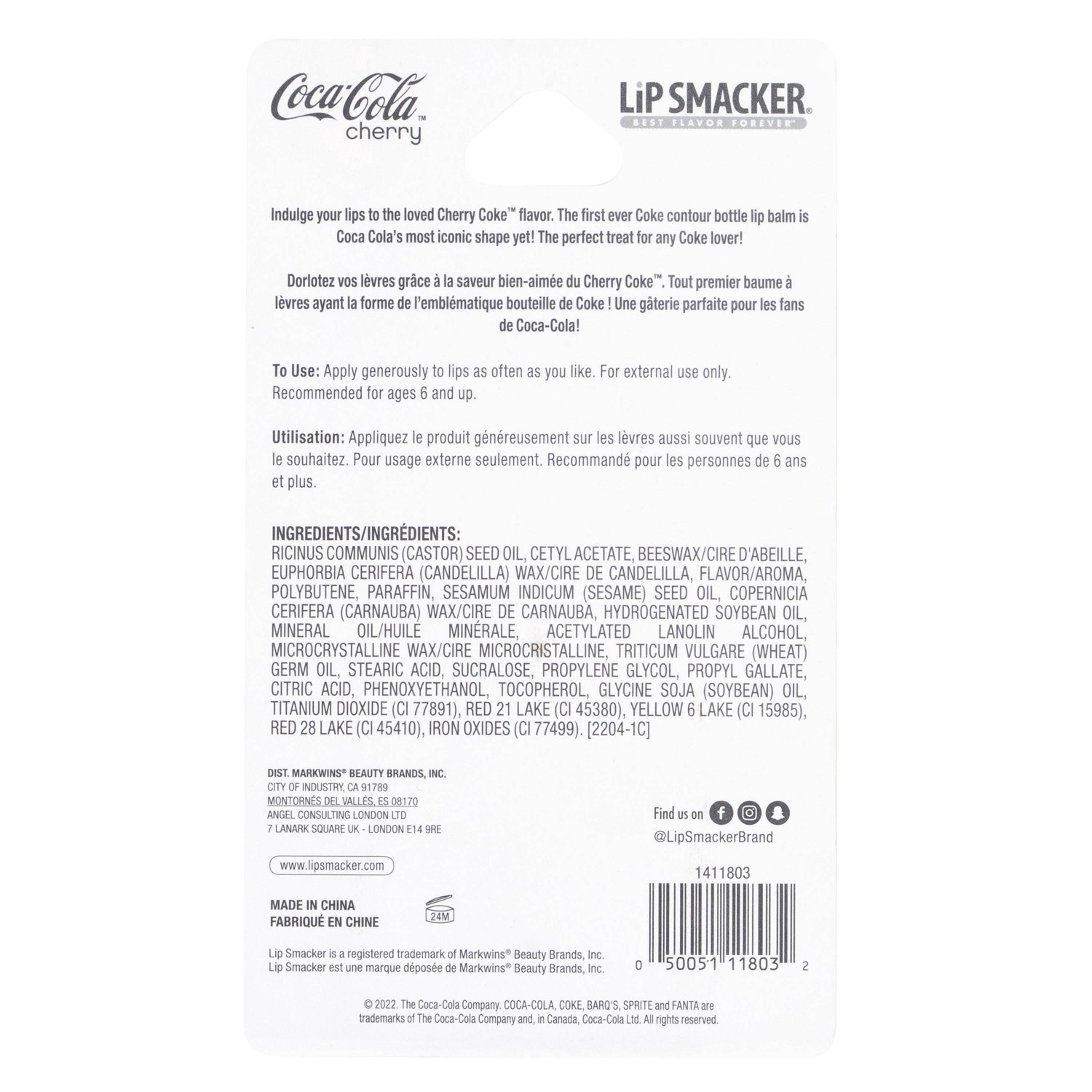 slide 7 of 7, Lip Smacker Coca Cola Contour Bottle Lip Balm - Cherry Coke - 0.14oz, 0.14 oz