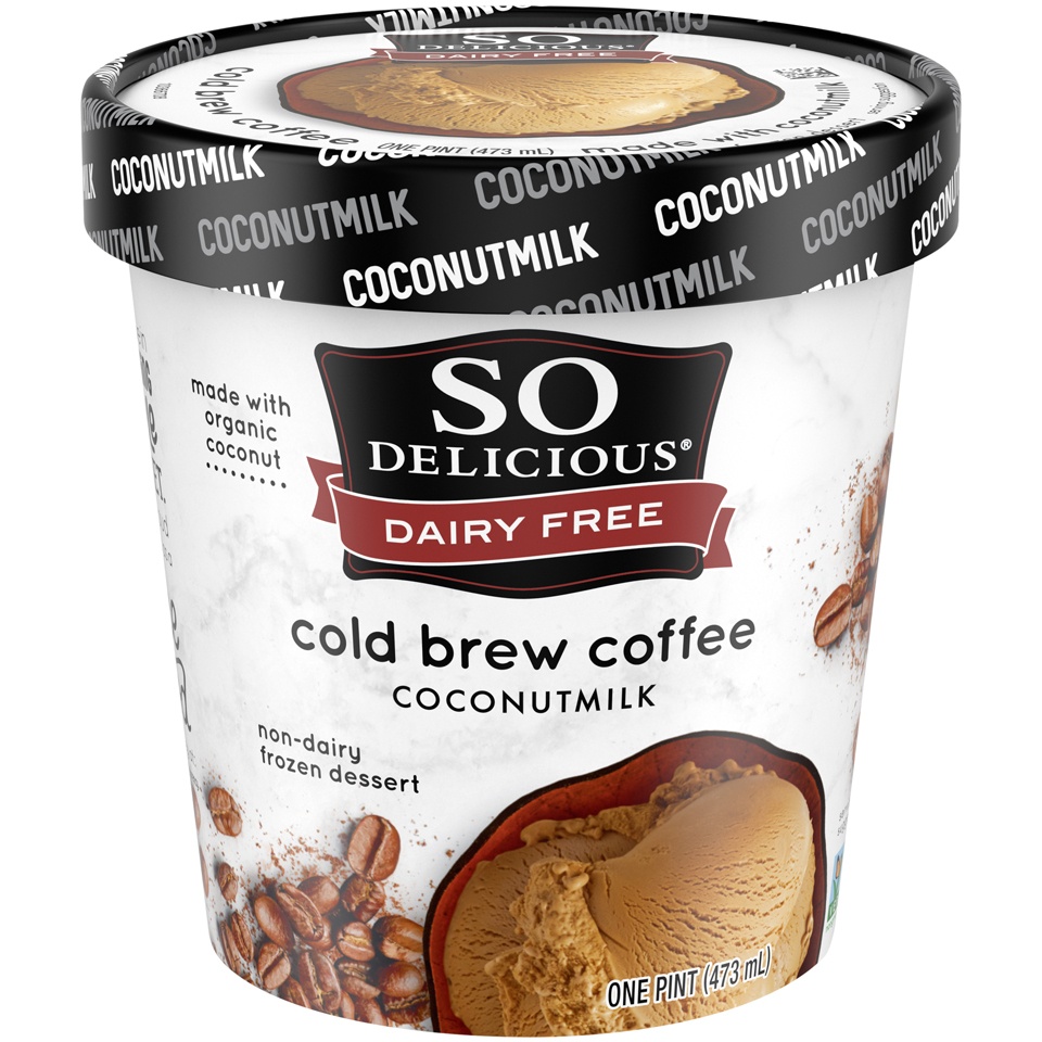 slide 1 of 8, So Delicious Dairy Free Cold Brew Coffee Coconutmilk Frozen Dessert, 1 Pint, 1 pt