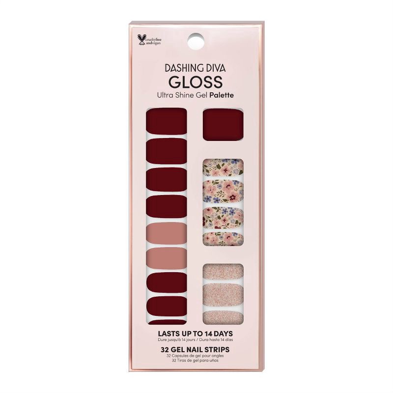 slide 1 of 11, Dashing Diva GLOSS Ultra Shine Gel Palette Wild Flower, 32 ct