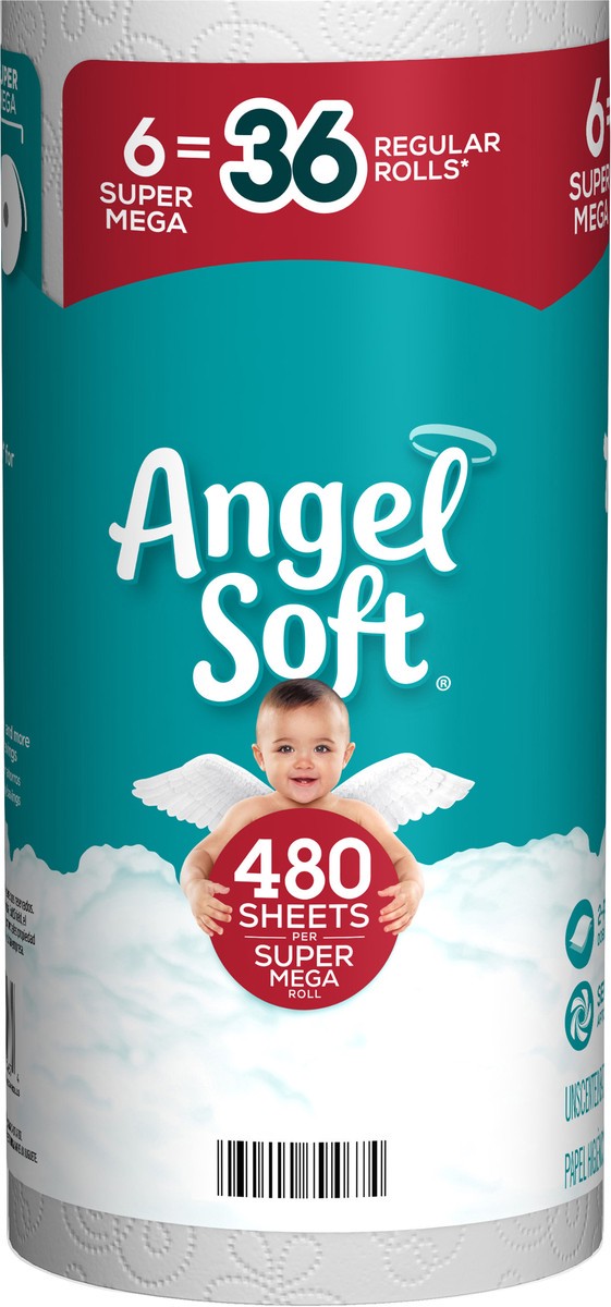 slide 4 of 5, Angel Soft Toilet Paper, 6 Mega Xl Rolls, 6 ct