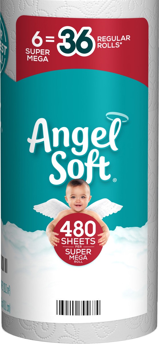 slide 5 of 5, Angel Soft Toilet Paper, 6 Mega Xl Rolls, 6 ct