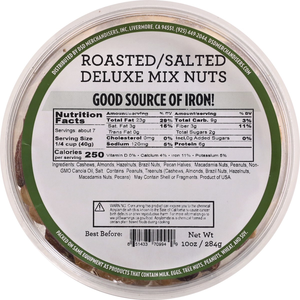 slide 5 of 13, DSD Merchandisers Roasted/Salted Deluxe Mix Nuts 10 oz, 10 oz
