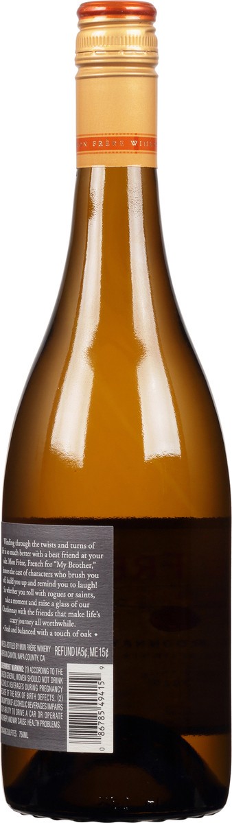 slide 4 of 7, Mon Frere Chardonnay Wine, 750 ml