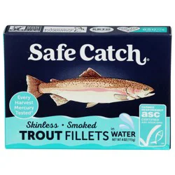 SAFE CATCH Safecatch Smoked Trout In Water, 4 Oz