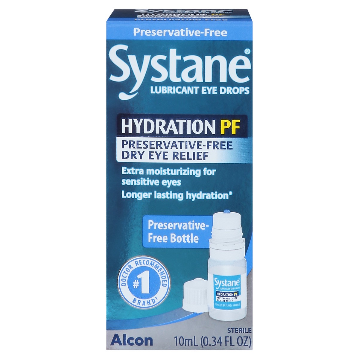slide 1 of 9, Systane Hydration Multi-Dose Preservative-Free Lubricant Eye Drops, 10 mL, 0.34 fl oz