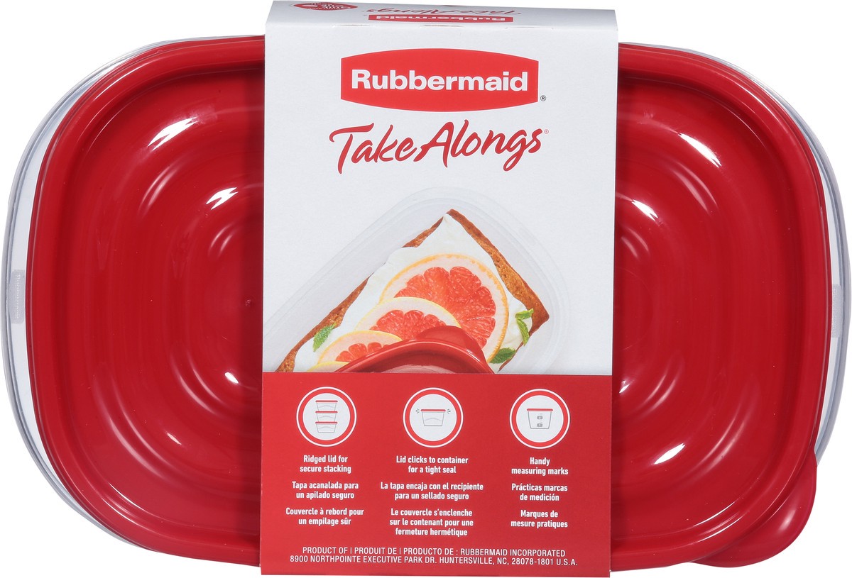 slide 7 of 9, Rubbermaid TakeAlongs 8 Cup Deep Rectangles Containers & Lids 2 ea, 2 ct; 1.8 oz