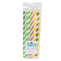 Meijer Paper Straws, Assorted Colors