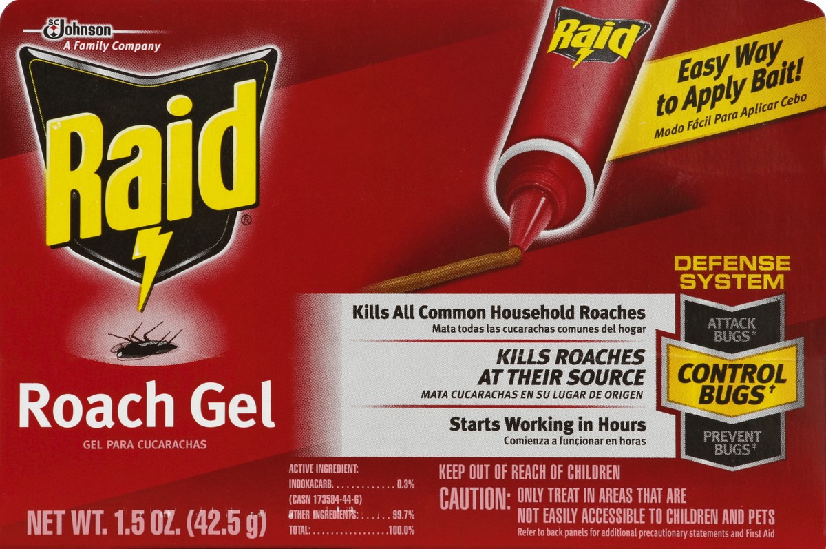 slide 2 of 4, Raid Roach Gel, Roach Killer, 1.5 oz, 1.5 oz