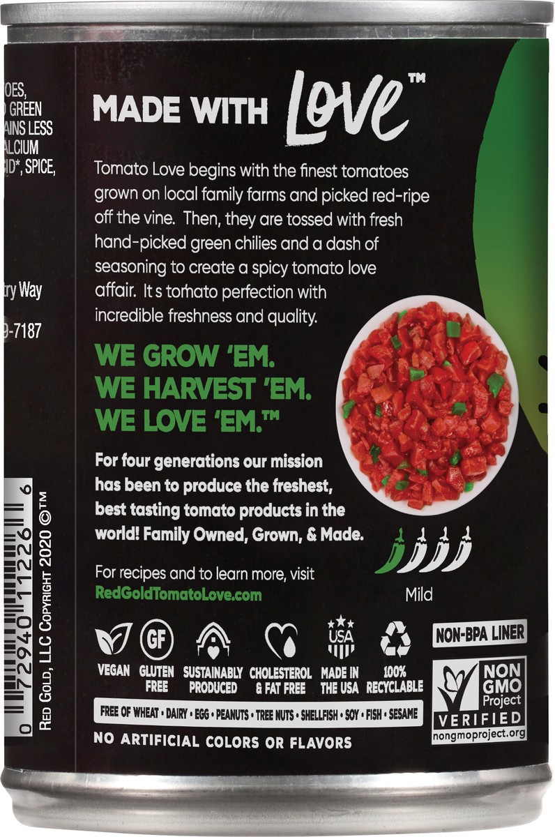 slide 4 of 9, Tomato Love Diced Mild Tomatoes with Green Chillies 10 oz, 10 oz