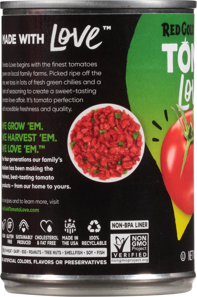 slide 9 of 9, Tomato Love Diced Mild Tomatoes with Green Chillies 10 oz, 10 oz