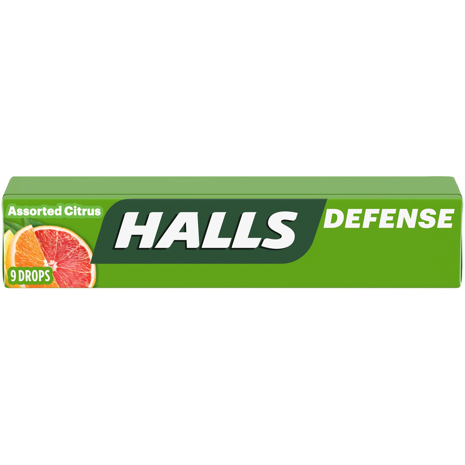 slide 1 of 7, HALLS Defense Assorted Citrus Vitamin C Drops, 9 Drops
, 0.07 lb