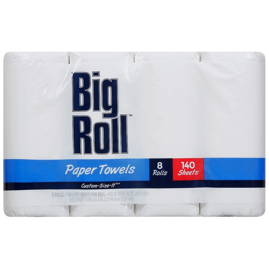 slide 1 of 2, Big Roll Paper Towels, 8 ct