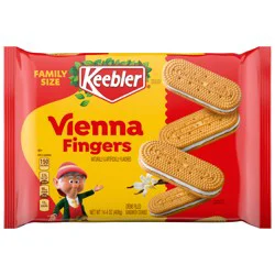 Keebler Vienna Fingers Vanilla Fudge Creme Cookies Family Size 14.4 oz