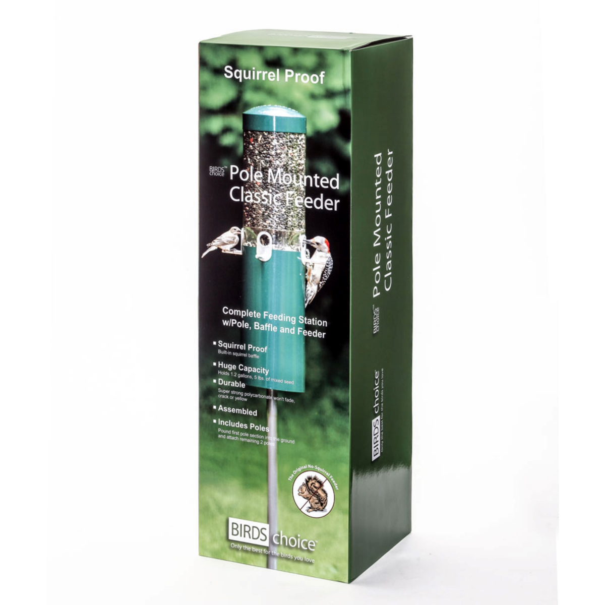 slide 1 of 13, BIRDS CHOICE Bird's Choice Squirrel Proof Pole Mounted Bird Feeder, 1 ct