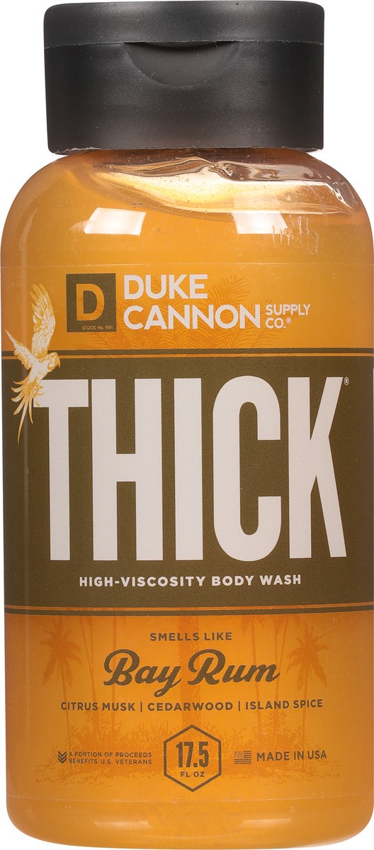 slide 5 of 9, Duke Cannon THICK Body Wash Bay Rum, 17.5 oz