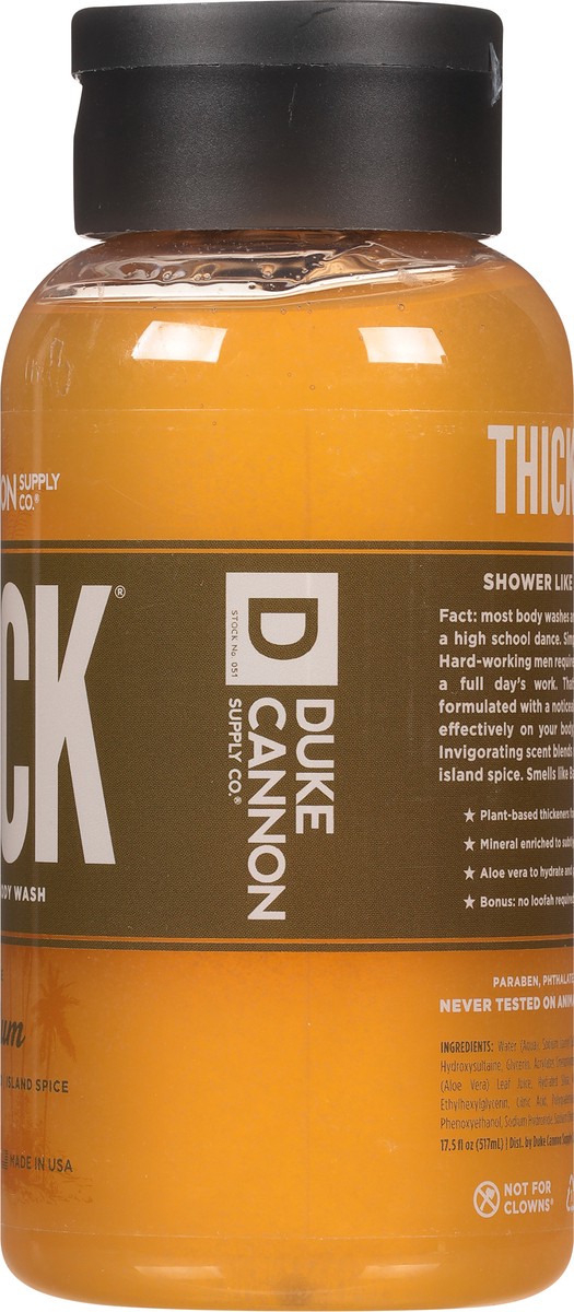 slide 4 of 9, Duke Cannon THICK Body Wash Bay Rum, 17.5 oz
