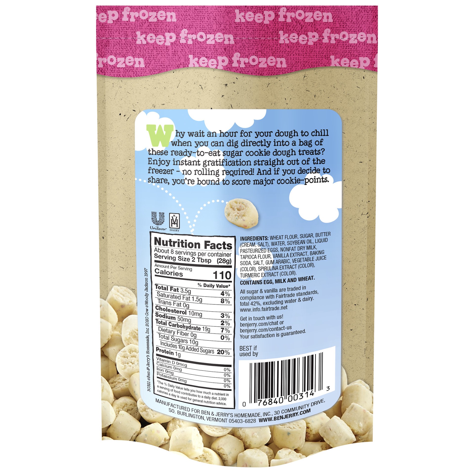 slide 3 of 4, Ben & Jerry's Sugar Cookie Dough Chunks, 8 OZ, 8 oz