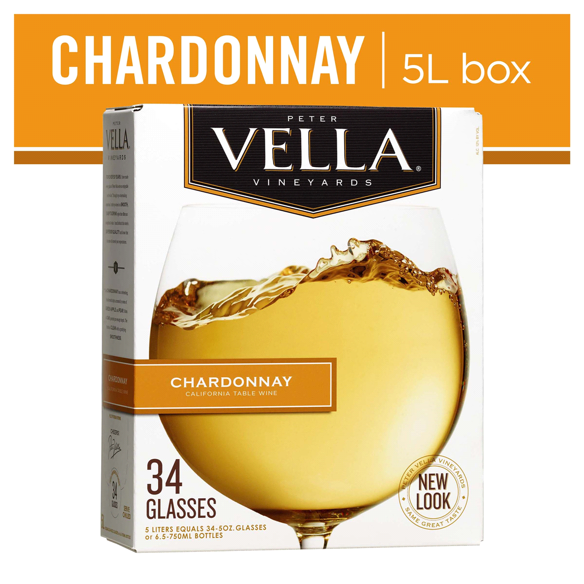 slide 1 of 7, Peter Vella Vineyards Chardonnay Wine, 5 lt, 5 liter