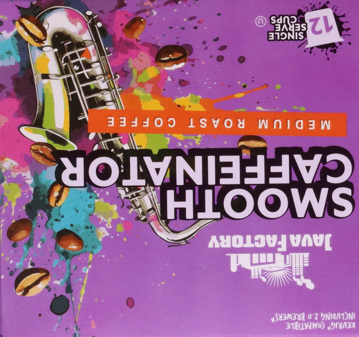 slide 9 of 13, Java Factory Medium Roast Smooth Caffeinator Coffee 12 Single Serve Cups, 12 ct