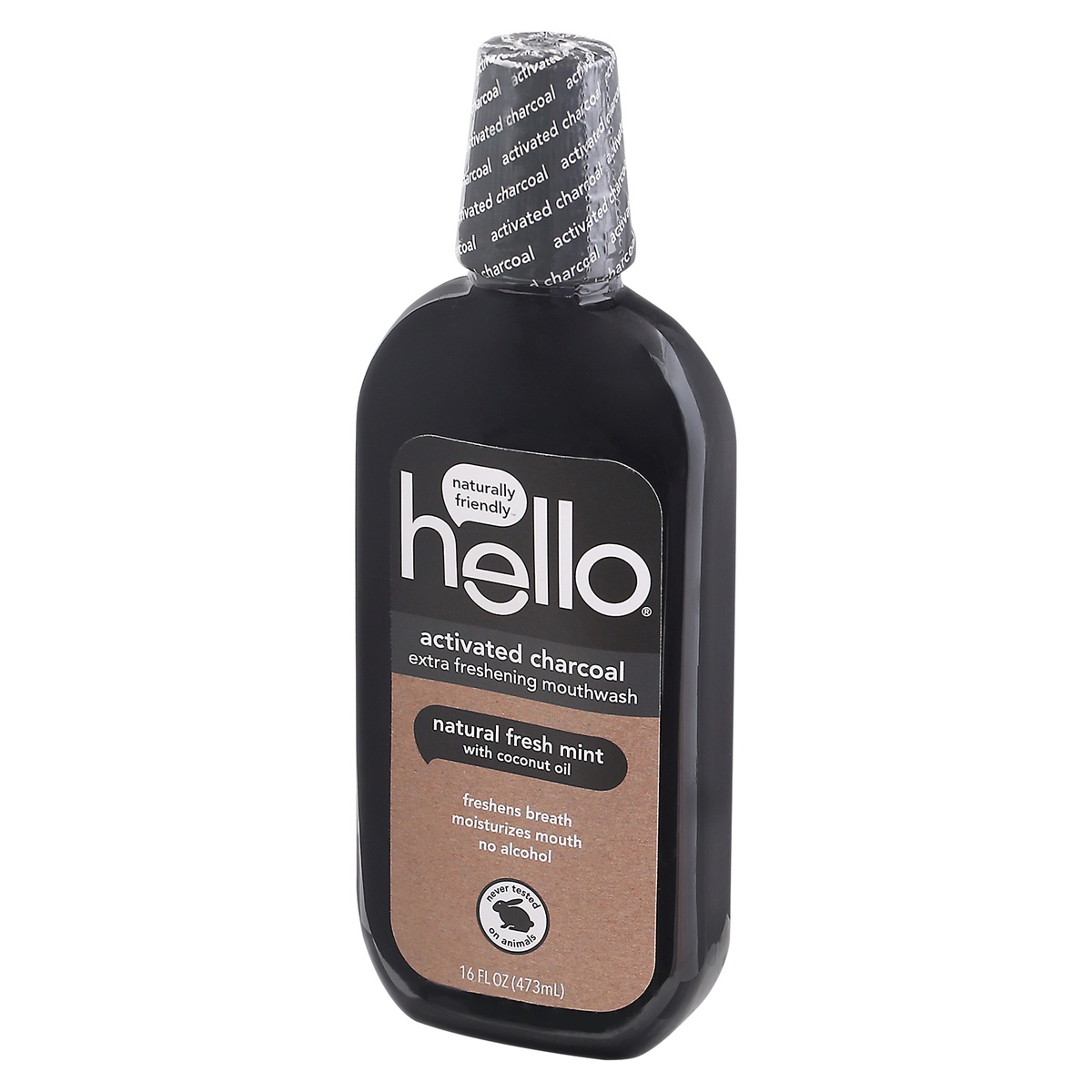 slide 3 of 10, Hello Activated Charcoal Extra Fresh Mouthwash, 16 oz